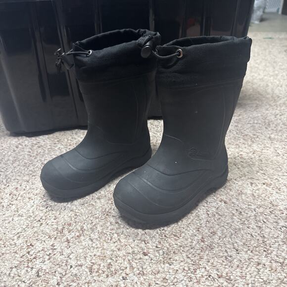 Kamik Kids Toddler Snowbuster 1 Size 11 Blk Lined Waterproof Winter Boot Toggle - Picture 1 of 10